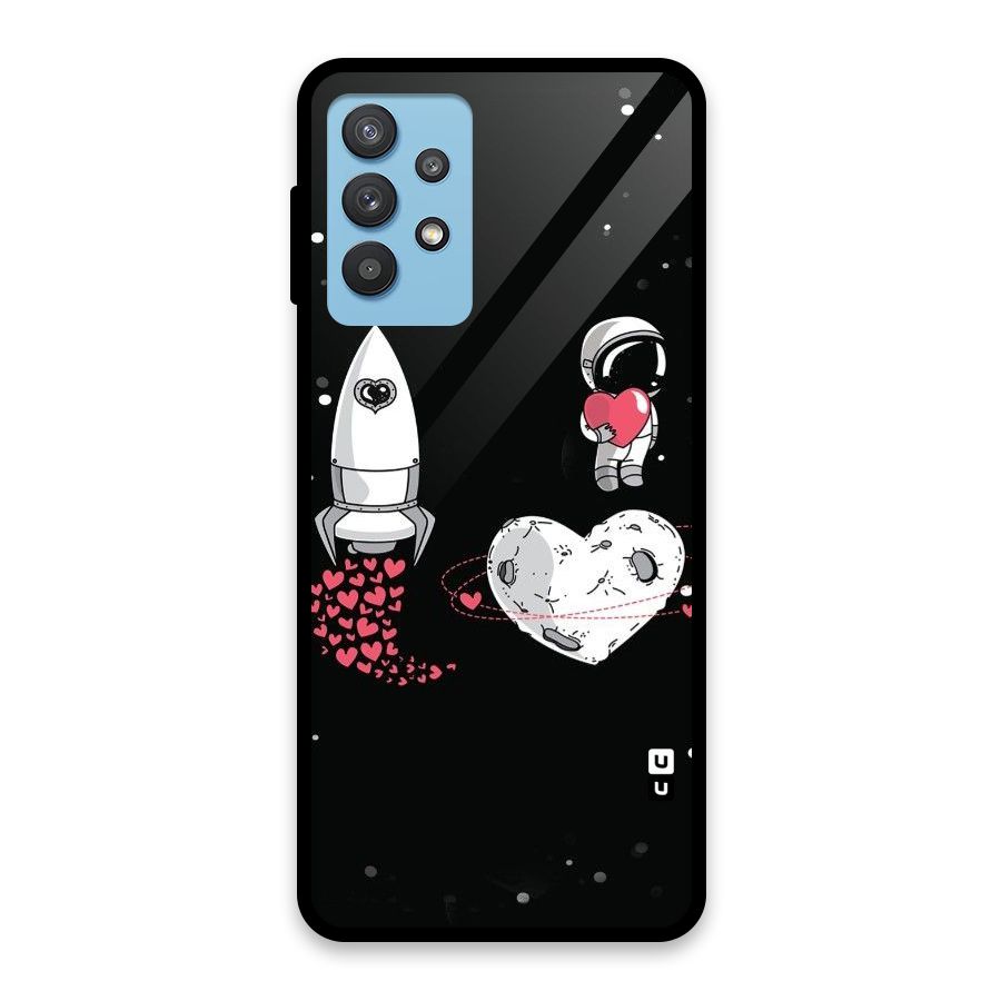 Spaceman Love Glass Back Case for Galaxy M32 5G