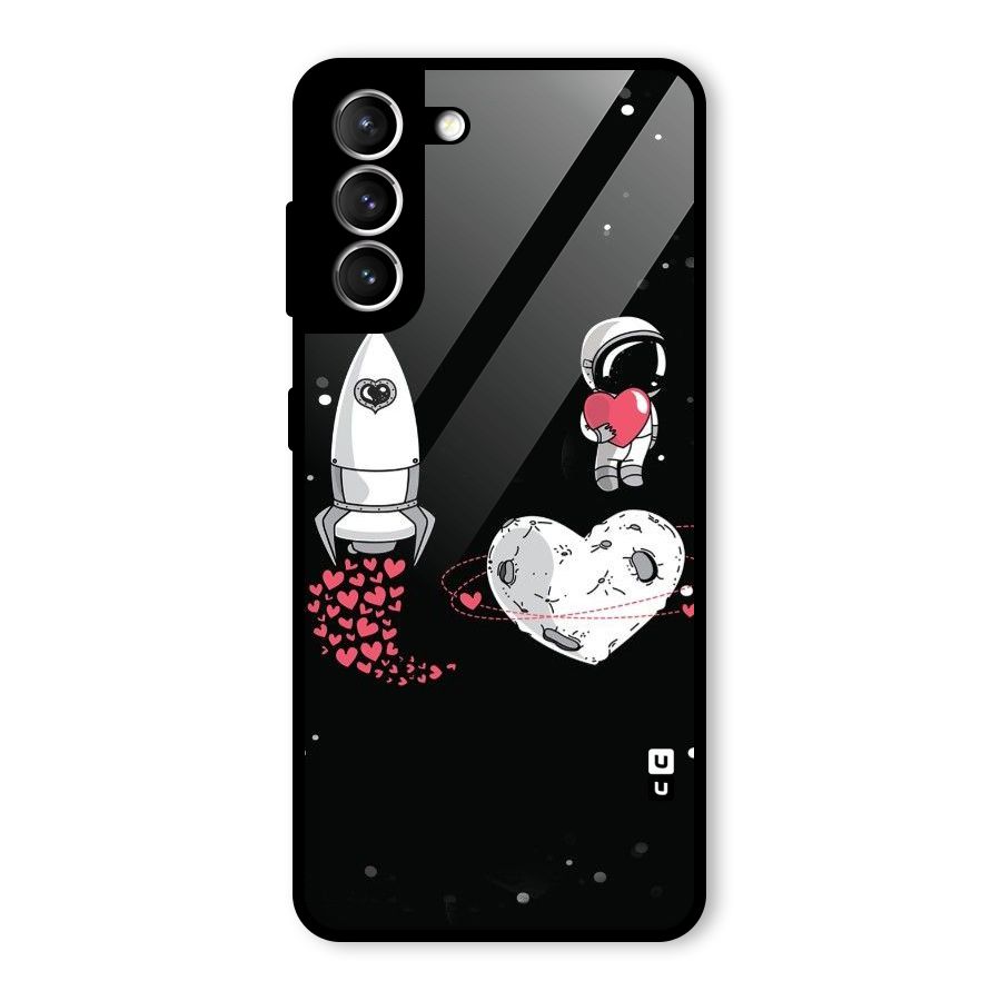 Spaceman Love Glass Back Case for Galaxy S21 5G