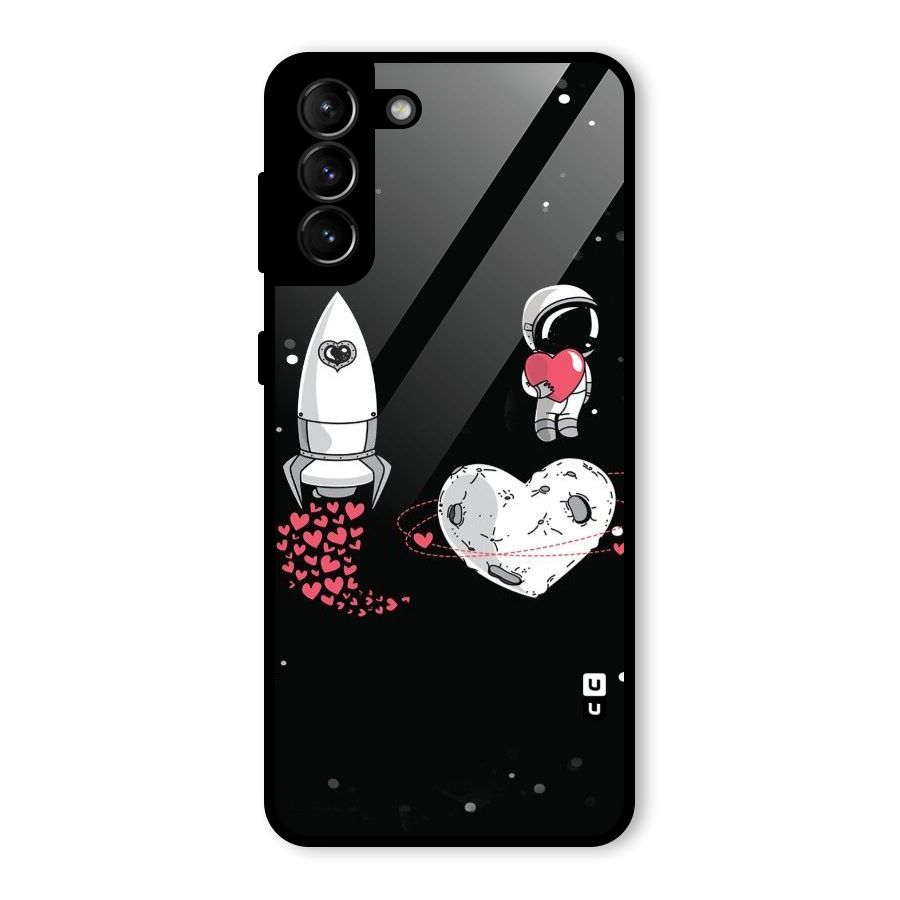 Spaceman Love Glass Back Case for Galaxy S21 Plus