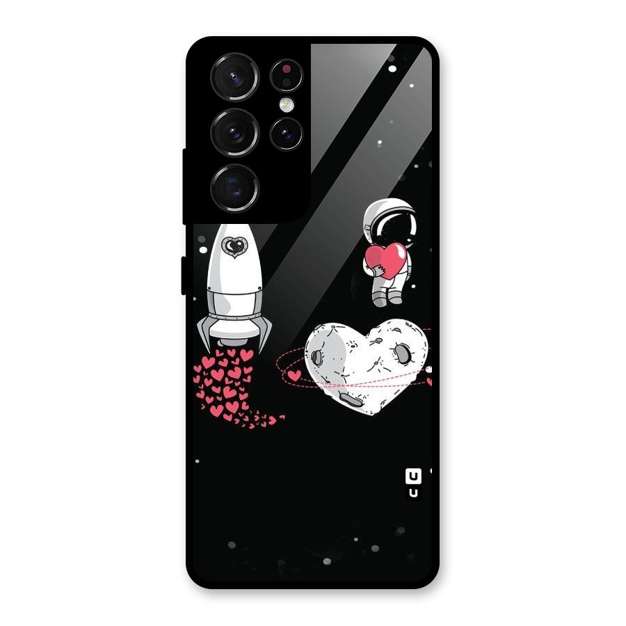 Spaceman Love Glass Back Case for Galaxy S21 Ultra 5G