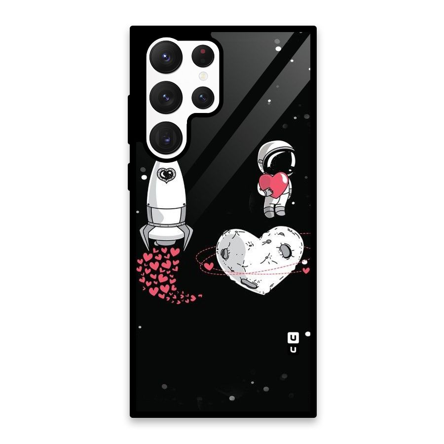 Spaceman Love Glass Back Case for Galaxy S22 Ultra 5G