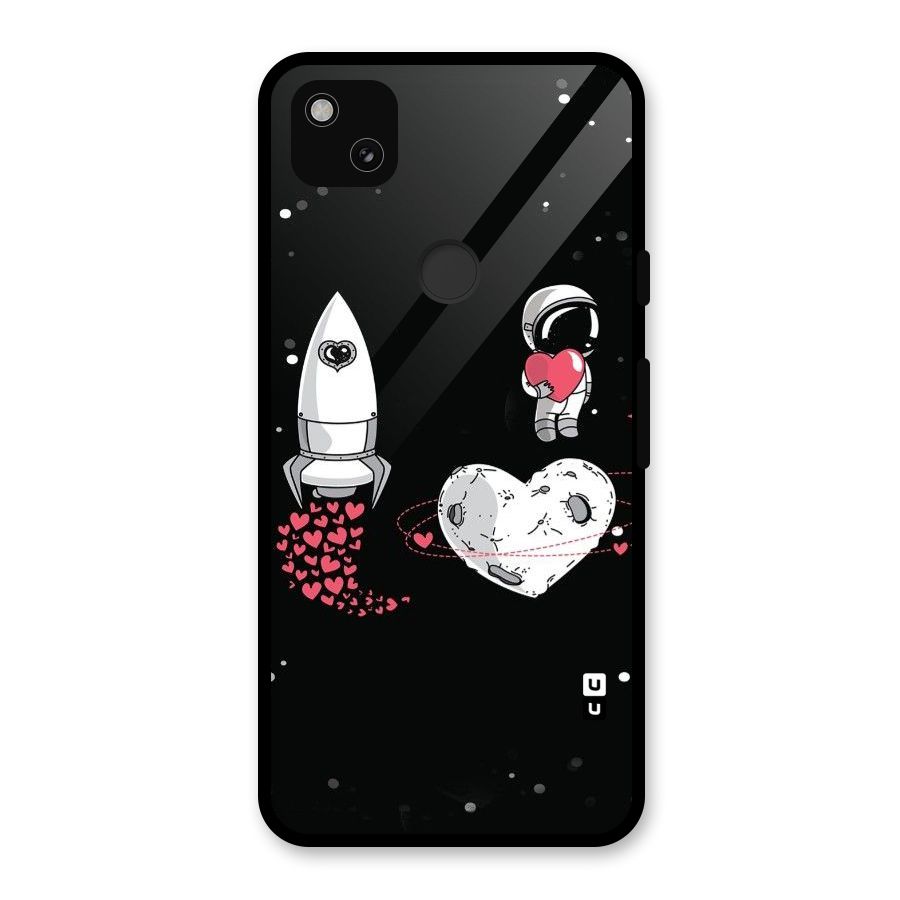 Spaceman Love Glass Back Case for Google Pixel 4a