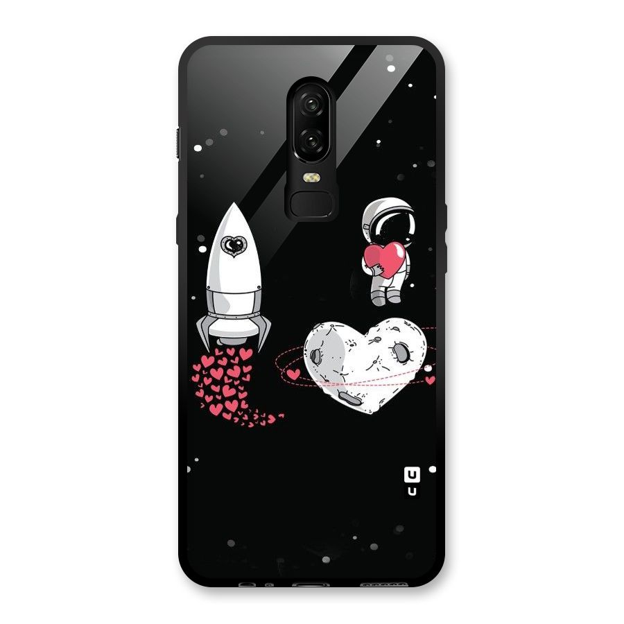 Spaceman Love Glass Back Case for OnePlus 6