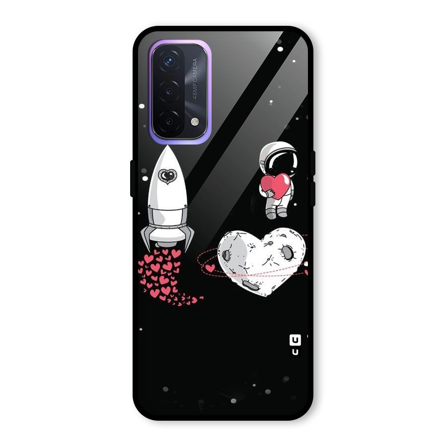 Spaceman Love Glass Back Case for Oppo A74 5G