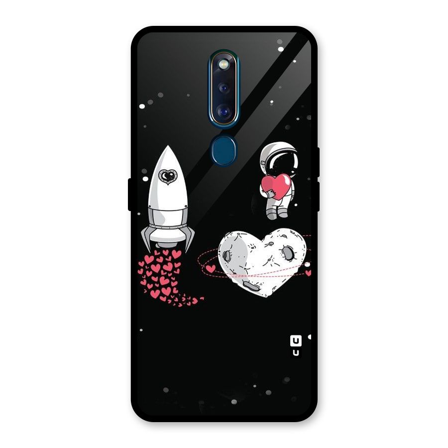 Spaceman Love Glass Back Case for Oppo F11 Pro