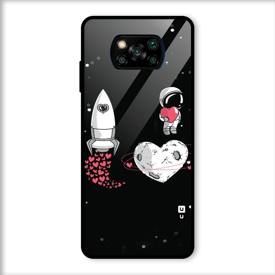 Spaceman Love Glass Back Case for Poco X3