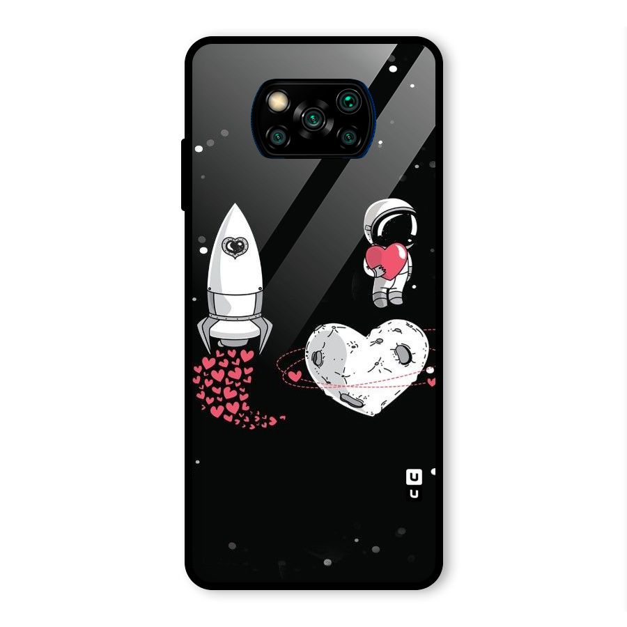 Spaceman Love Glass Back Case for Poco X3 Pro