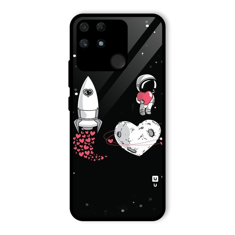 Spaceman Love Glass Back Case for Realme Narzo 50A