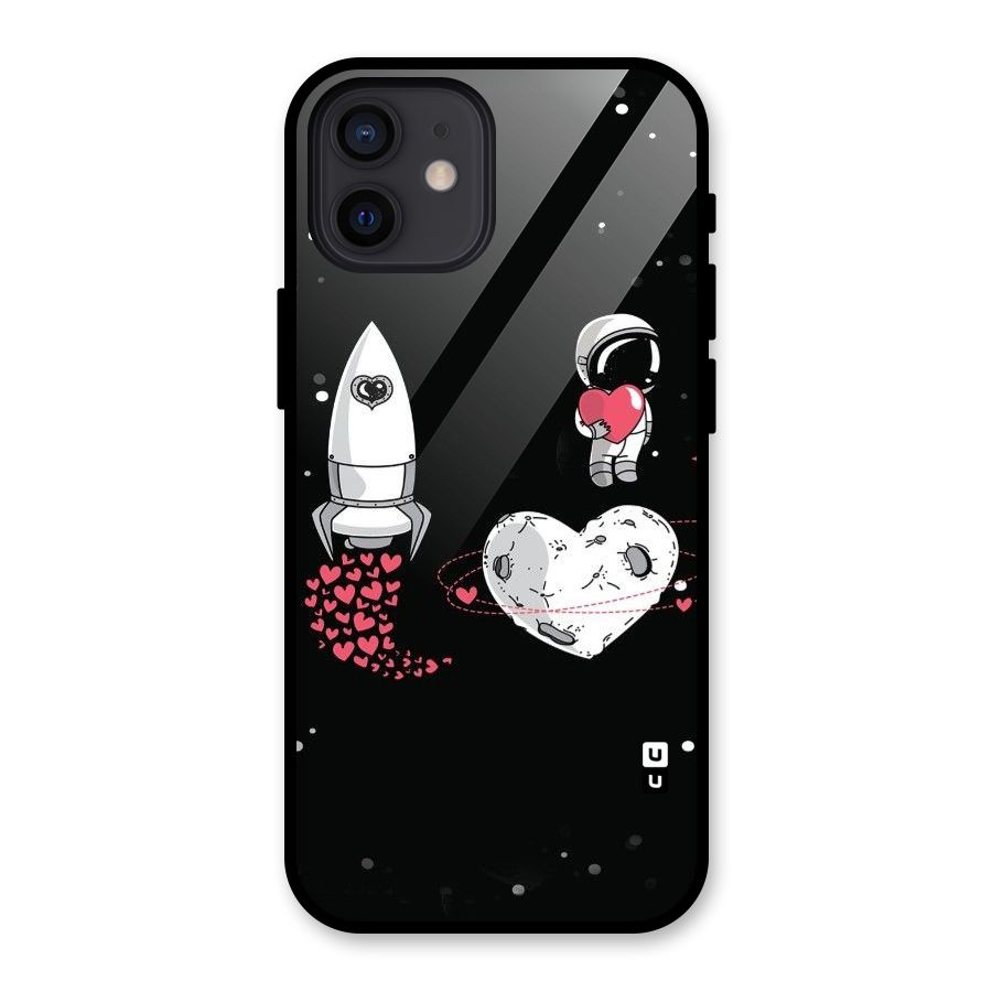 Spaceman Love Glass Back Case for iPhone 12