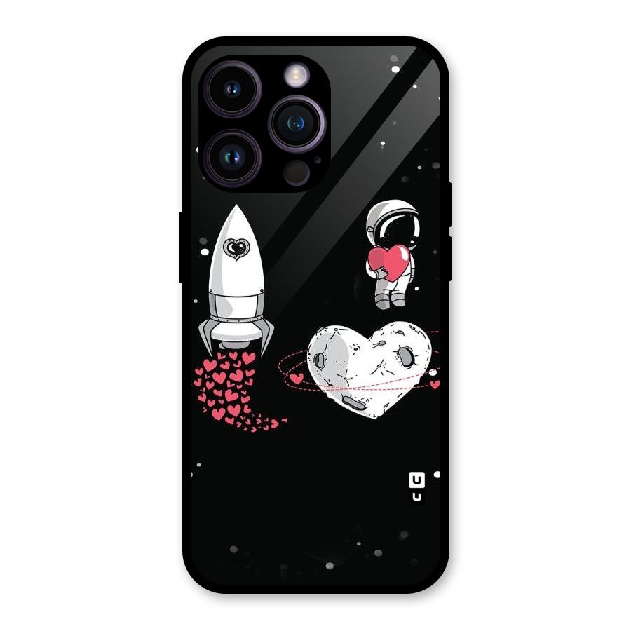 Spaceman Love Glass Back Case for iPhone 14 Pro Max