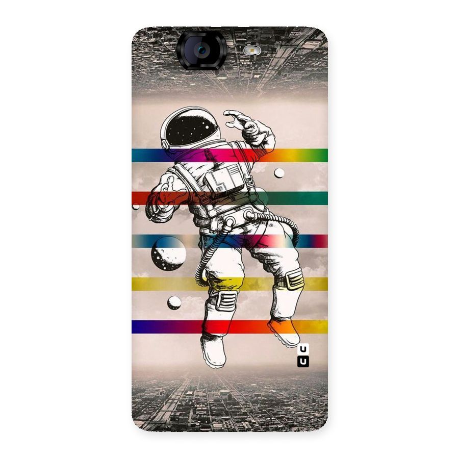 Spaceman Rainbow Stripes Back Case for Canvas Knight A350