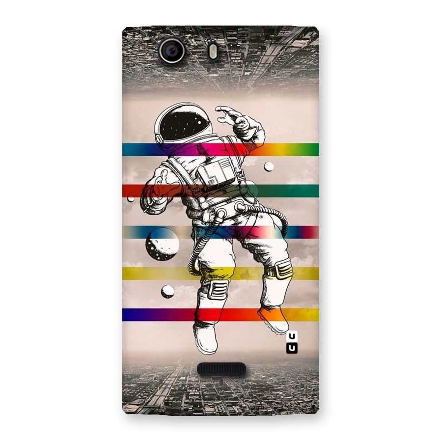 Spaceman Rainbow Stripes Back Case for Canvas Nitro 2 E311