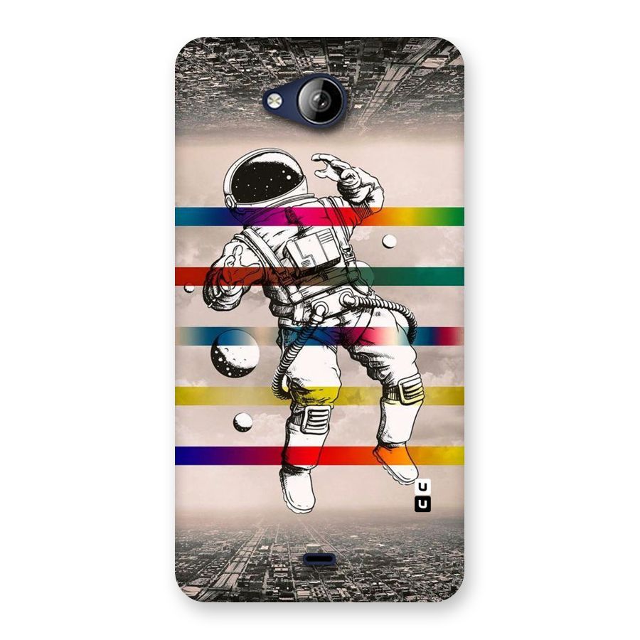 Spaceman Rainbow Stripes Back Case for Canvas Play Q355