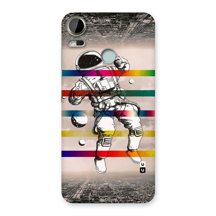 Spaceman Rainbow Stripes Back Case for Desire 10 Pro