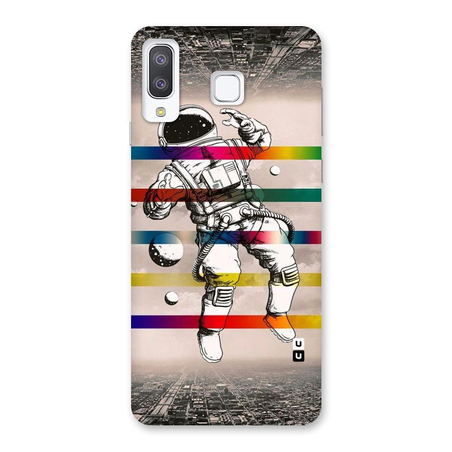 Spaceman Rainbow Stripes Back Case for Galaxy A8 Star
