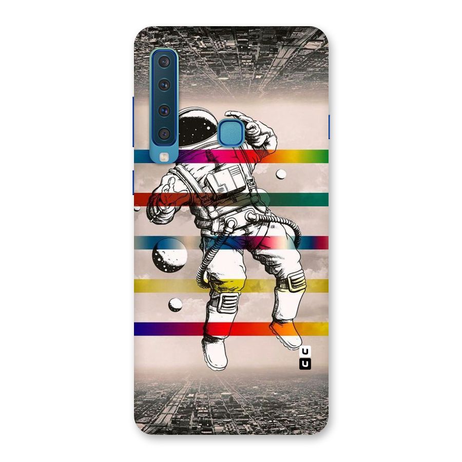 Spaceman Rainbow Stripes Back Case for Galaxy A9 (2018)