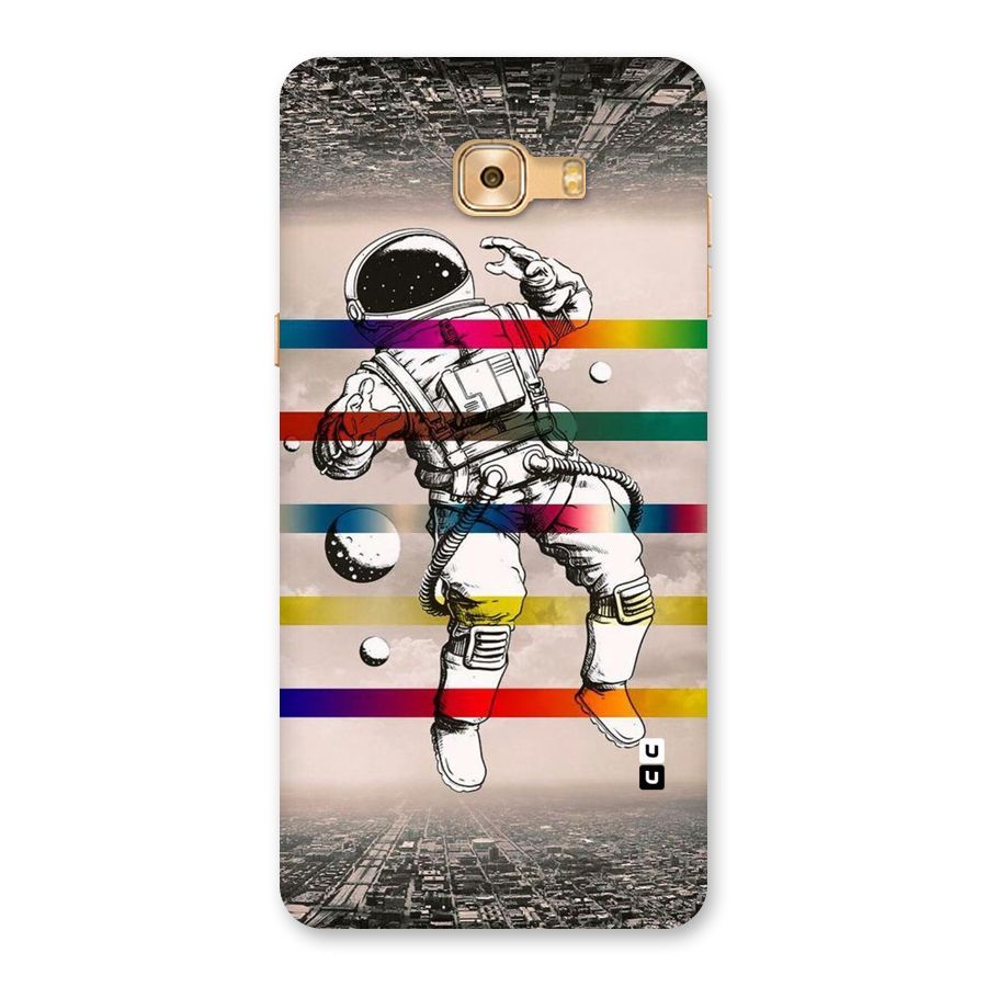 Spaceman Rainbow Stripes Back Case for Galaxy C9 Pro