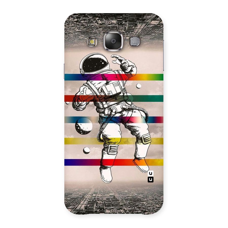 Spaceman Rainbow Stripes Back Case for Galaxy E7
