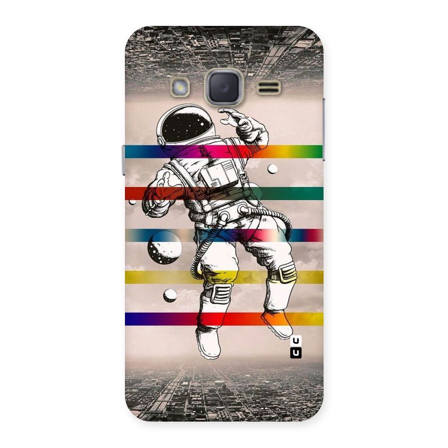 Spaceman Rainbow Stripes Back Case for Galaxy J2
