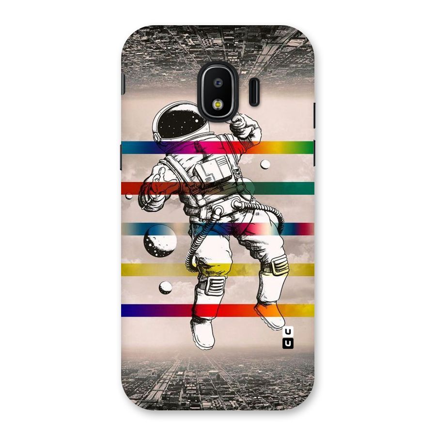 Spaceman Rainbow Stripes Back Case for Galaxy J2 Pro 2018