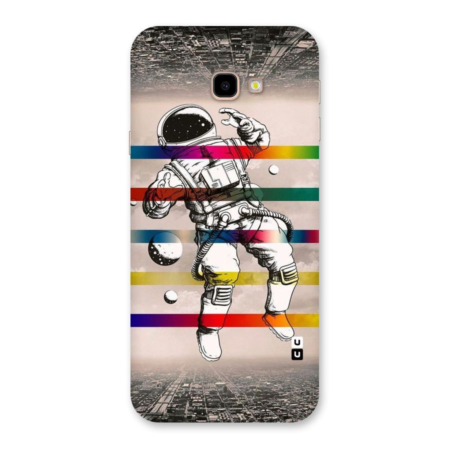 Spaceman Rainbow Stripes Back Case for Galaxy J4 Plus