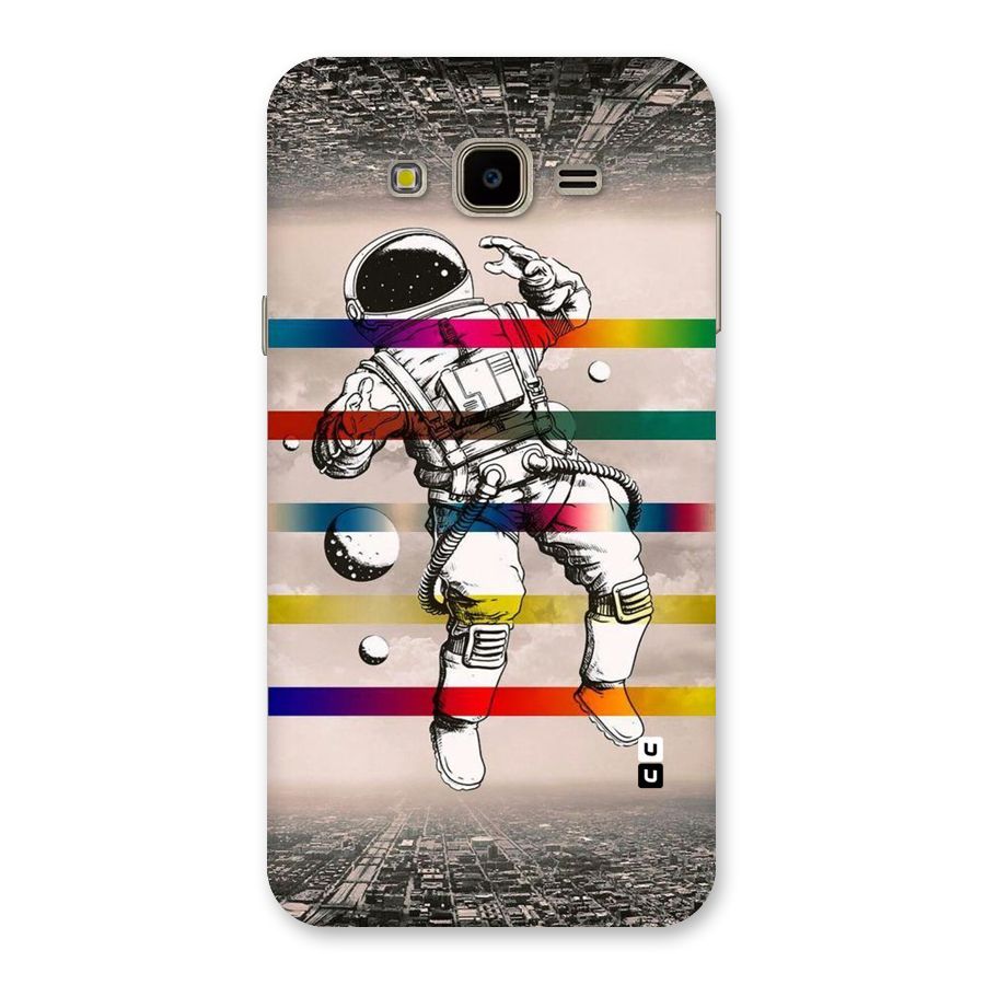 Spaceman Rainbow Stripes Back Case for Galaxy J7 Nxt