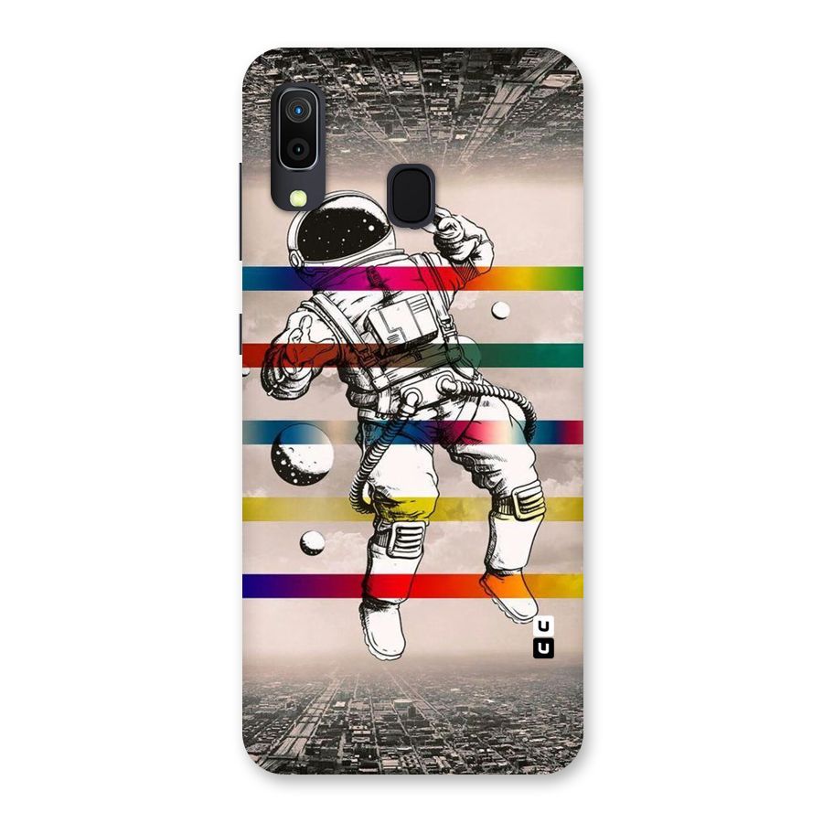 Spaceman Rainbow Stripes Back Case for Galaxy M10s