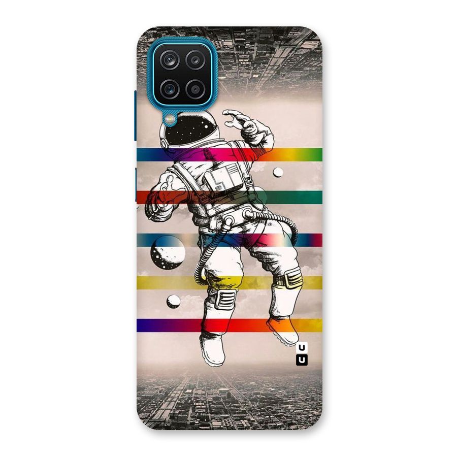 Spaceman Rainbow Stripes Back Case for Galaxy M12