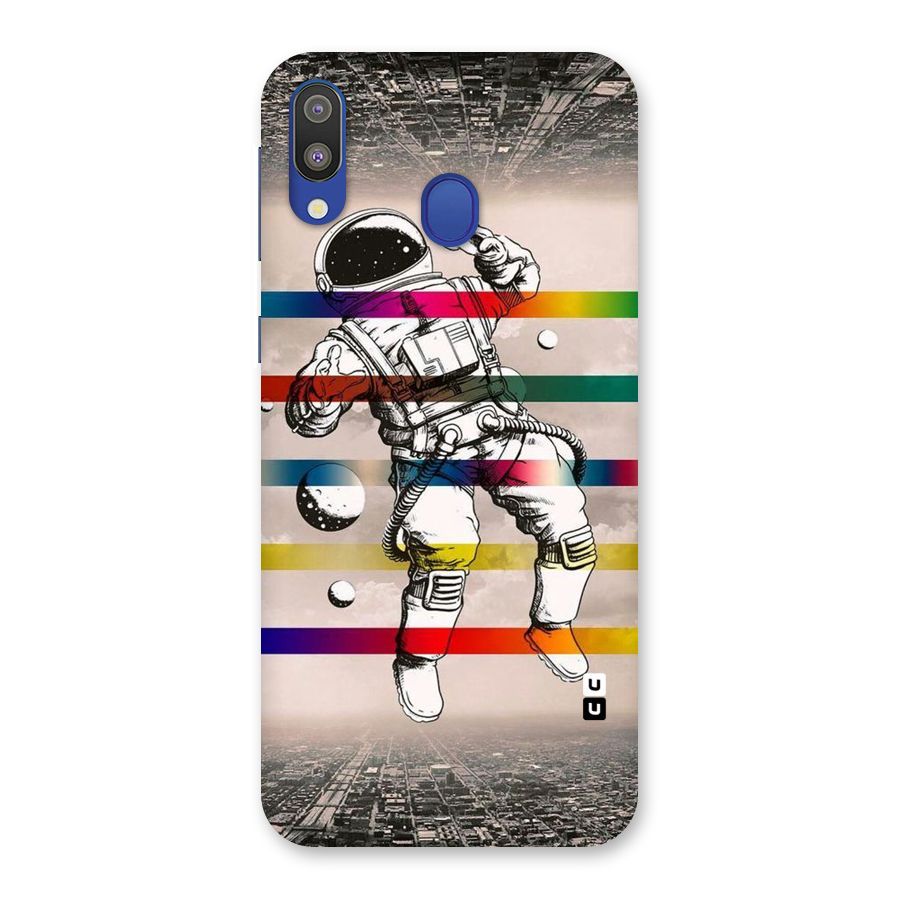 Spaceman Rainbow Stripes Back Case for Galaxy M20