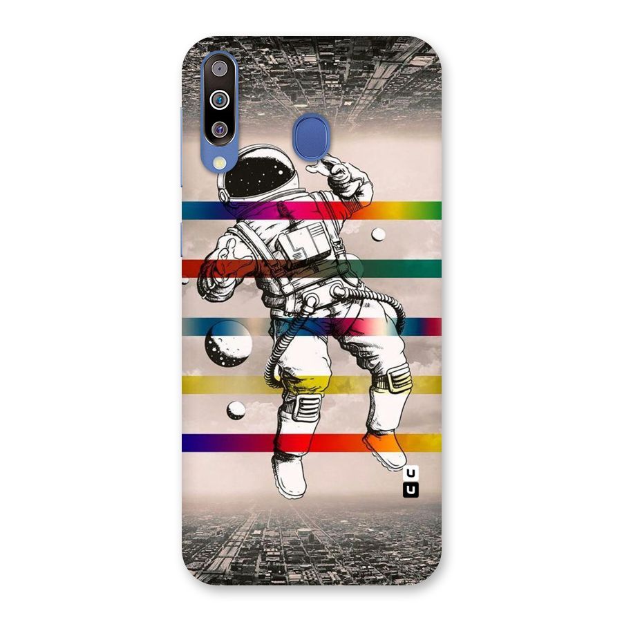 Spaceman Rainbow Stripes Back Case for Galaxy M30