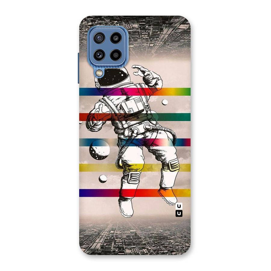 Spaceman Rainbow Stripes Back Case for Galaxy M32