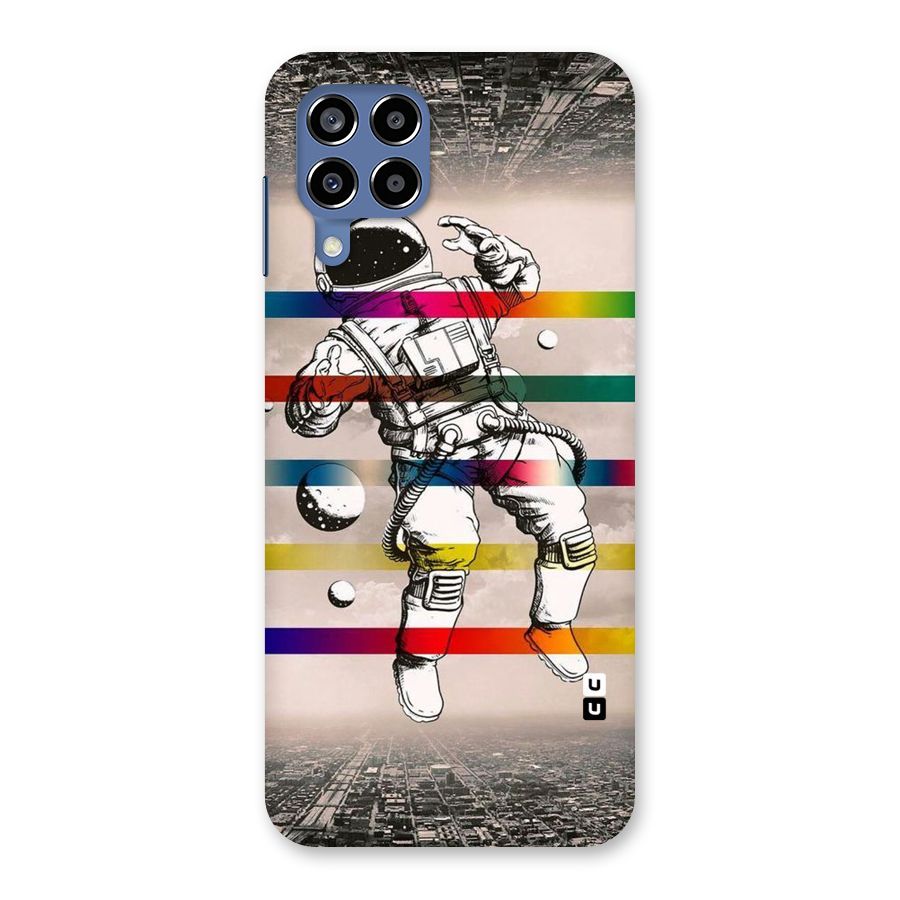 Spaceman Rainbow Stripes Back Case for Galaxy M53 5G