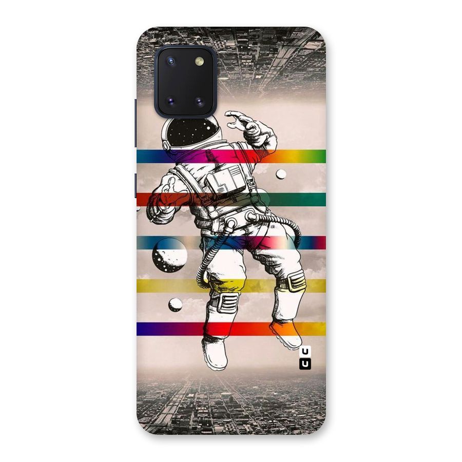 Spaceman Rainbow Stripes Back Case for Galaxy Note 10 Lite