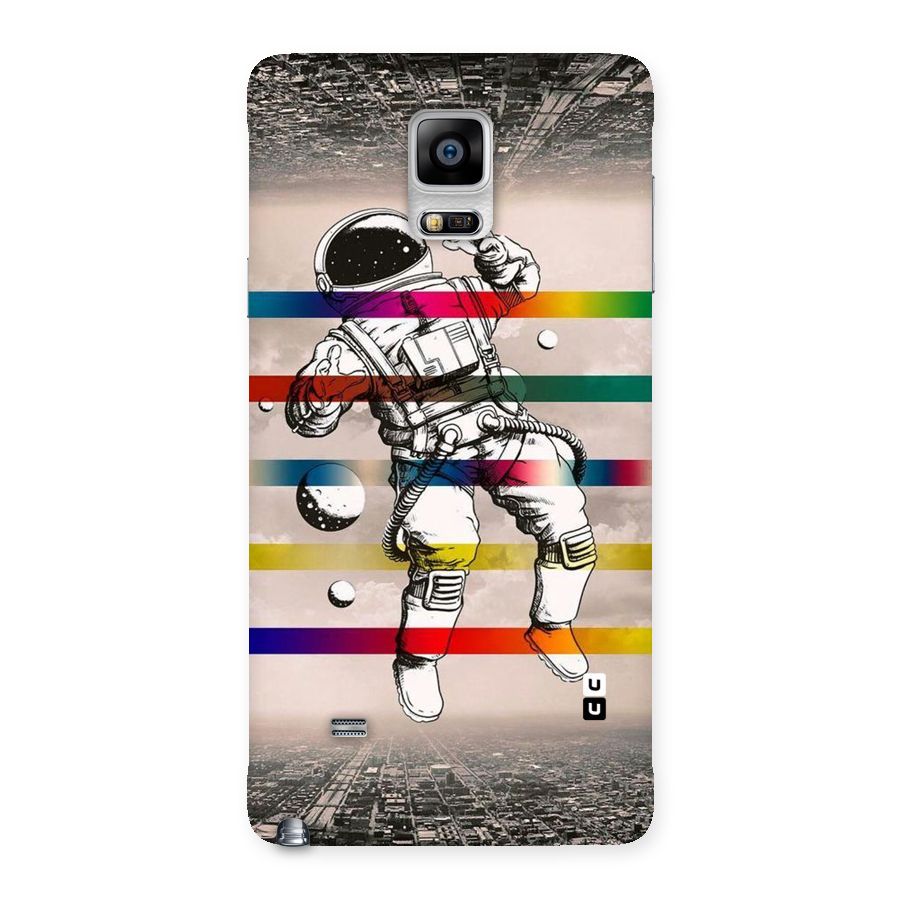 Spaceman Rainbow Stripes Back Case for Galaxy Note 4