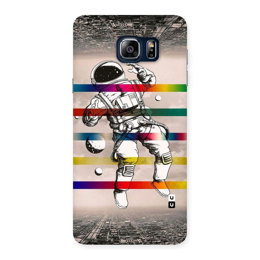 Spaceman Rainbow Stripes Back Case for Galaxy Note 5