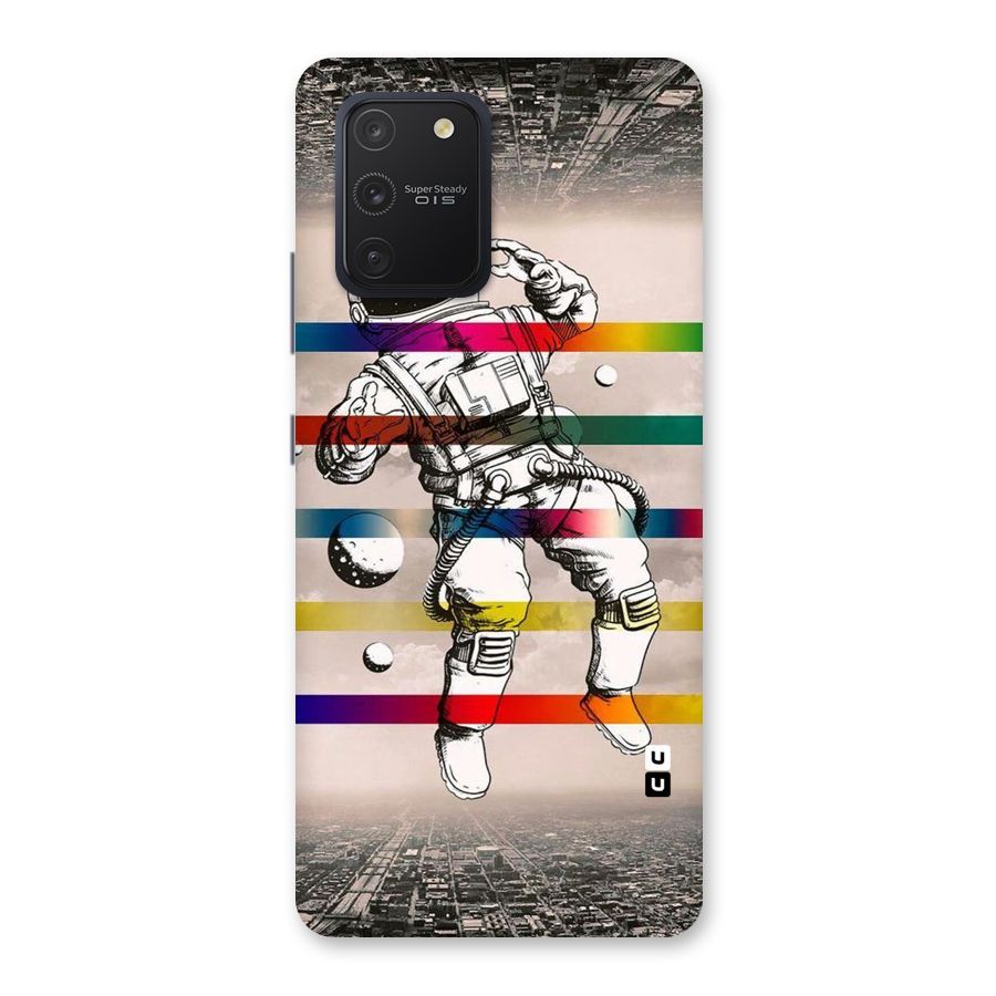 Spaceman Rainbow Stripes Back Case for Galaxy S10 Lite