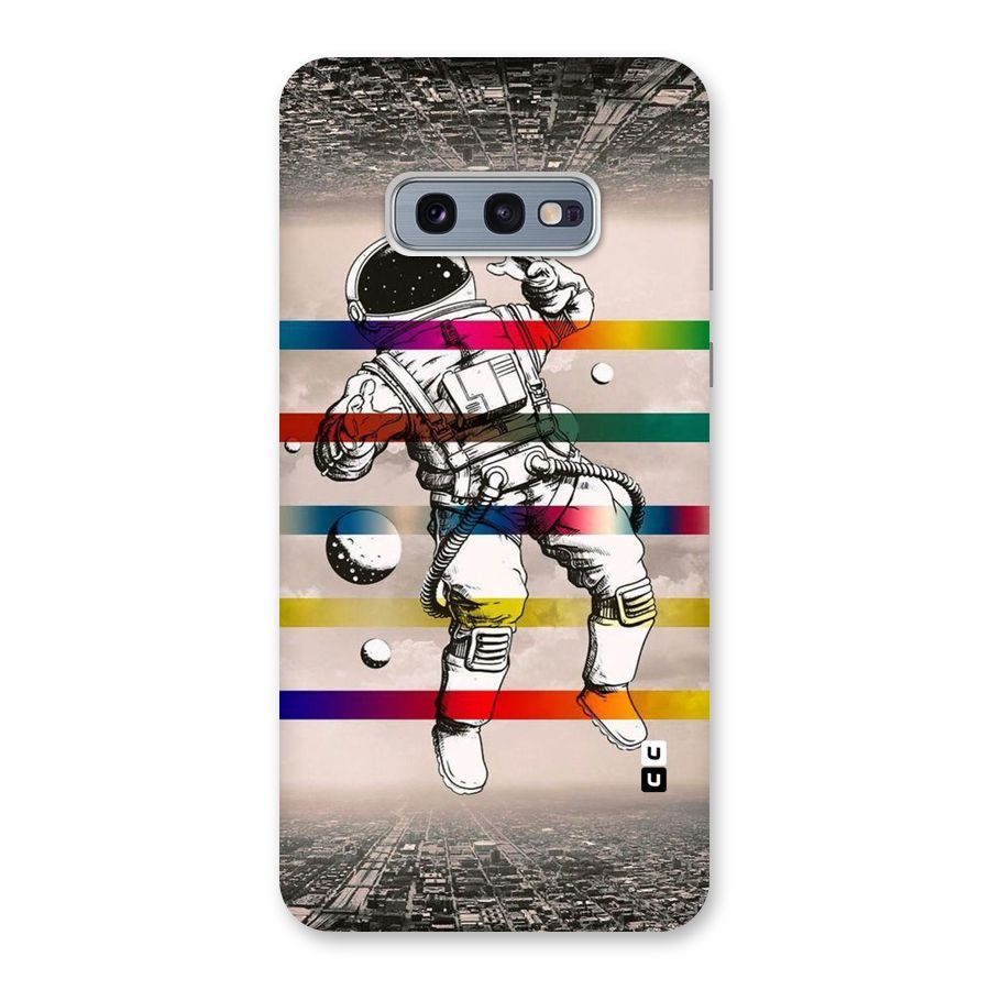 Spaceman Rainbow Stripes Back Case for Galaxy S10e
