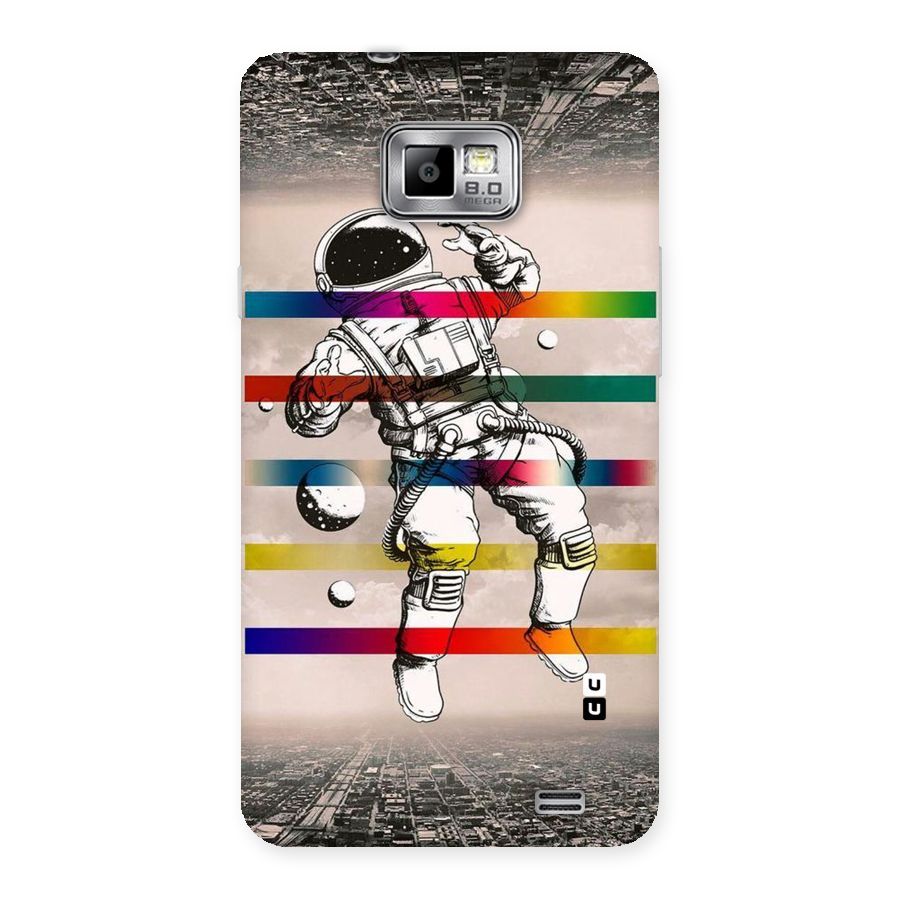 Spaceman Rainbow Stripes Back Case for Galaxy S2
