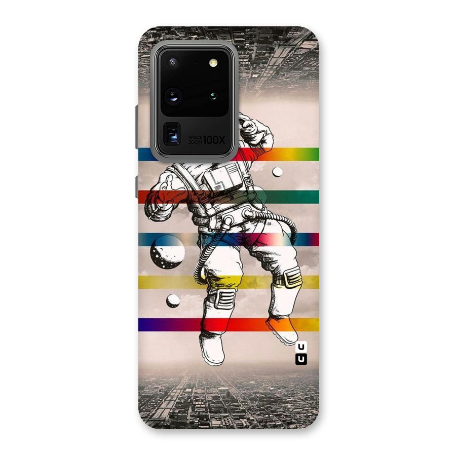 Spaceman Rainbow Stripes Back Case for Galaxy S20 Ultra