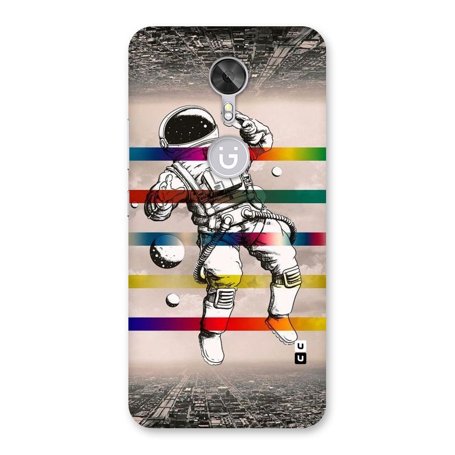 Spaceman Rainbow Stripes Back Case for Gionee A1