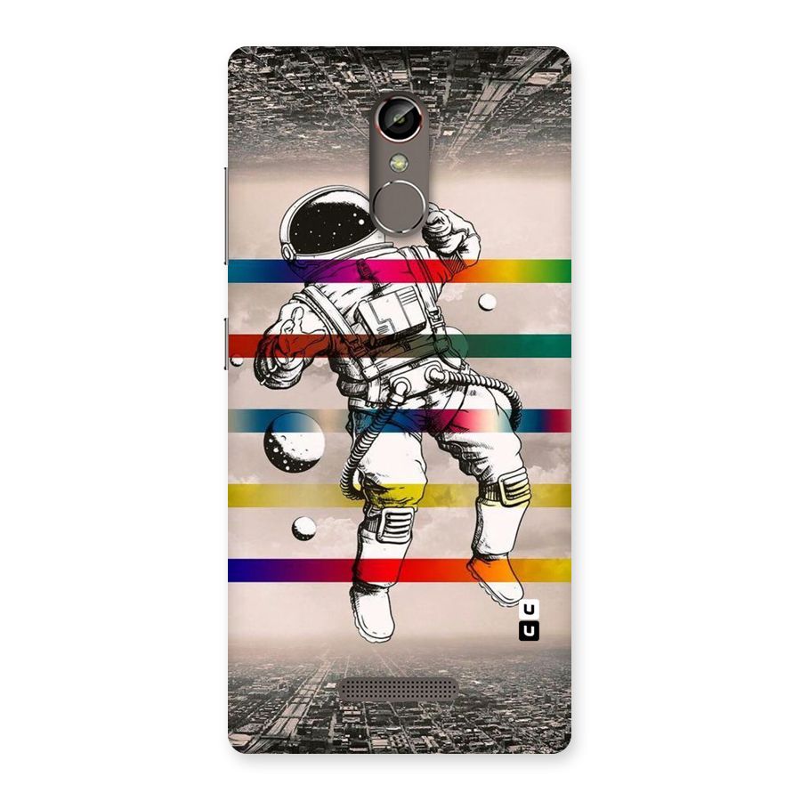 Spaceman Rainbow Stripes Back Case for Gionee S6s