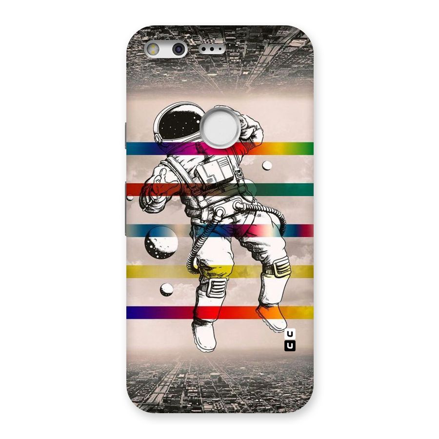 Spaceman Rainbow Stripes Back Case for Google Pixel
