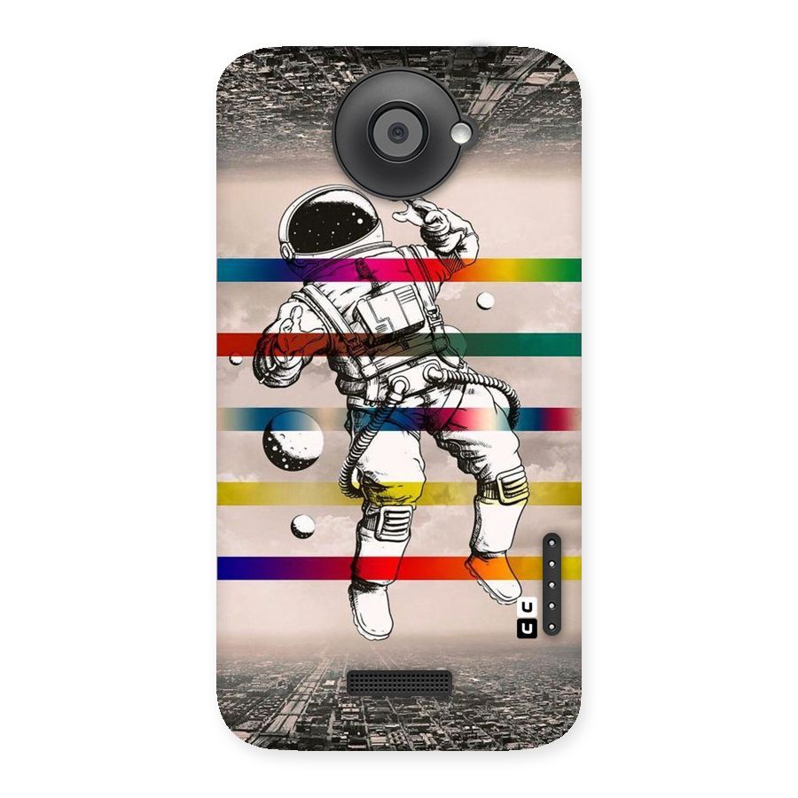 Spaceman Rainbow Stripes Back Case for HTC One X