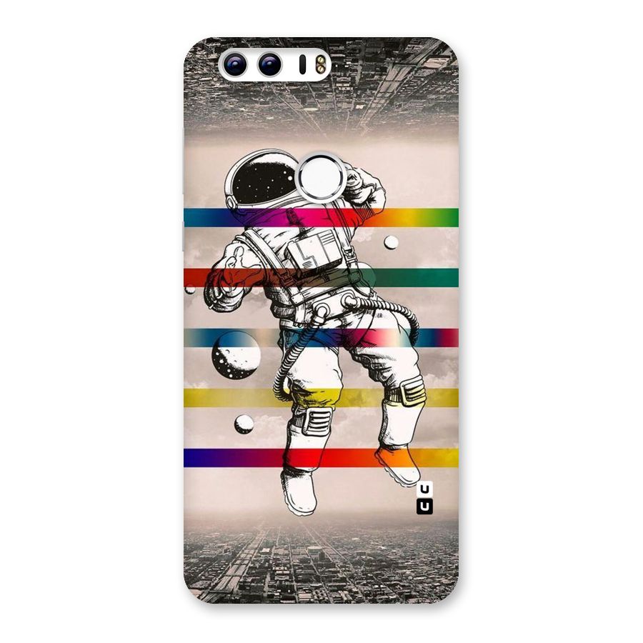 Spaceman Rainbow Stripes Back Case for Honor 8