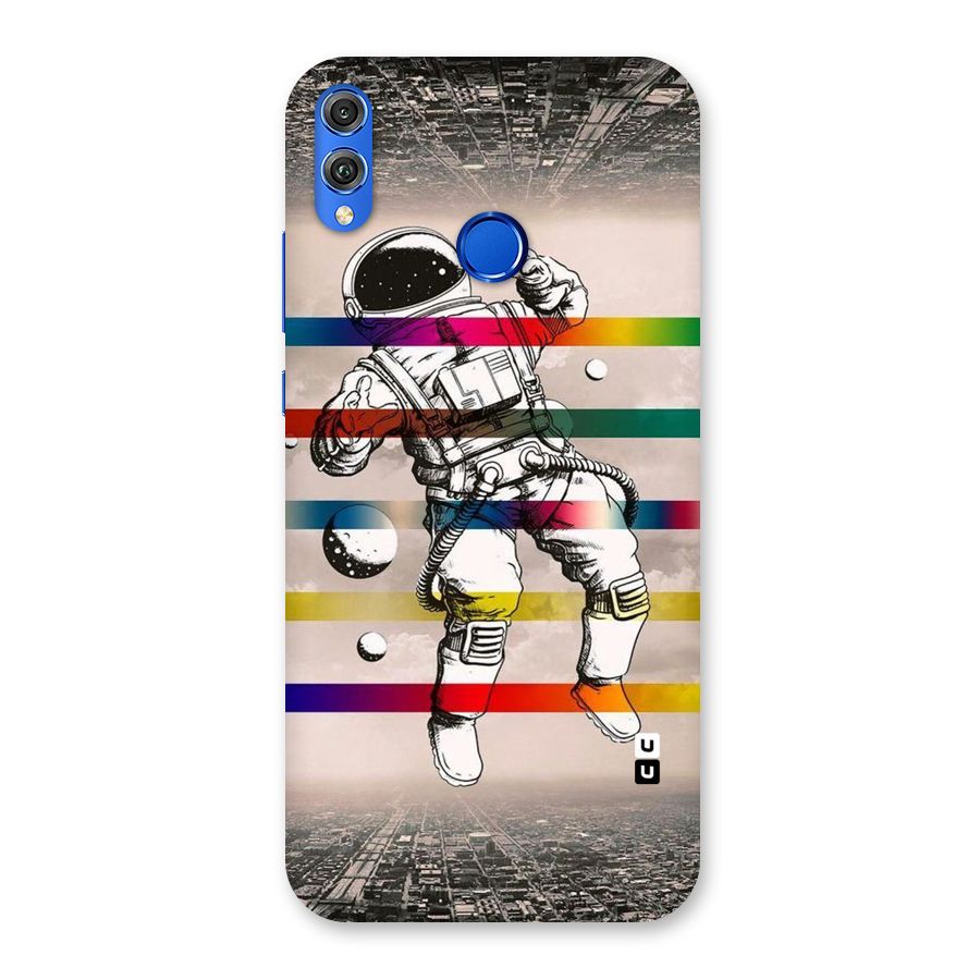 Spaceman Rainbow Stripes Back Case for Honor 8X