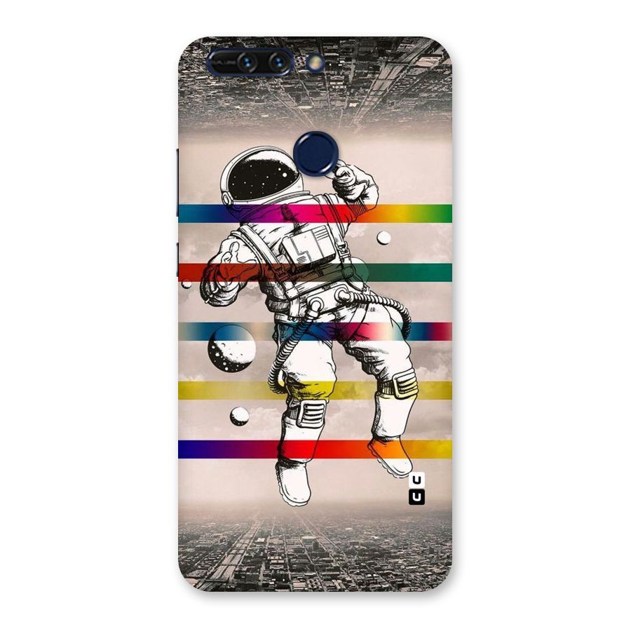 Spaceman Rainbow Stripes Back Case for Honor 8 Pro