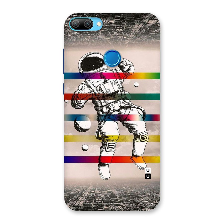 Spaceman Rainbow Stripes Back Case for Honor 9N