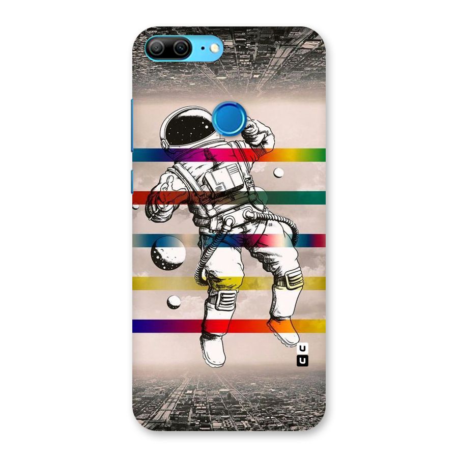 Spaceman Rainbow Stripes Back Case for Honor 9 Lite
