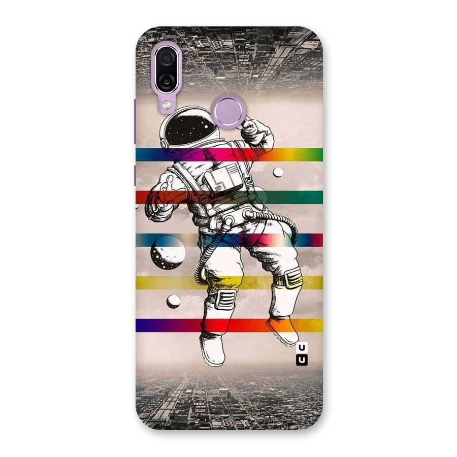 Spaceman Rainbow Stripes Back Case for Honor Play
