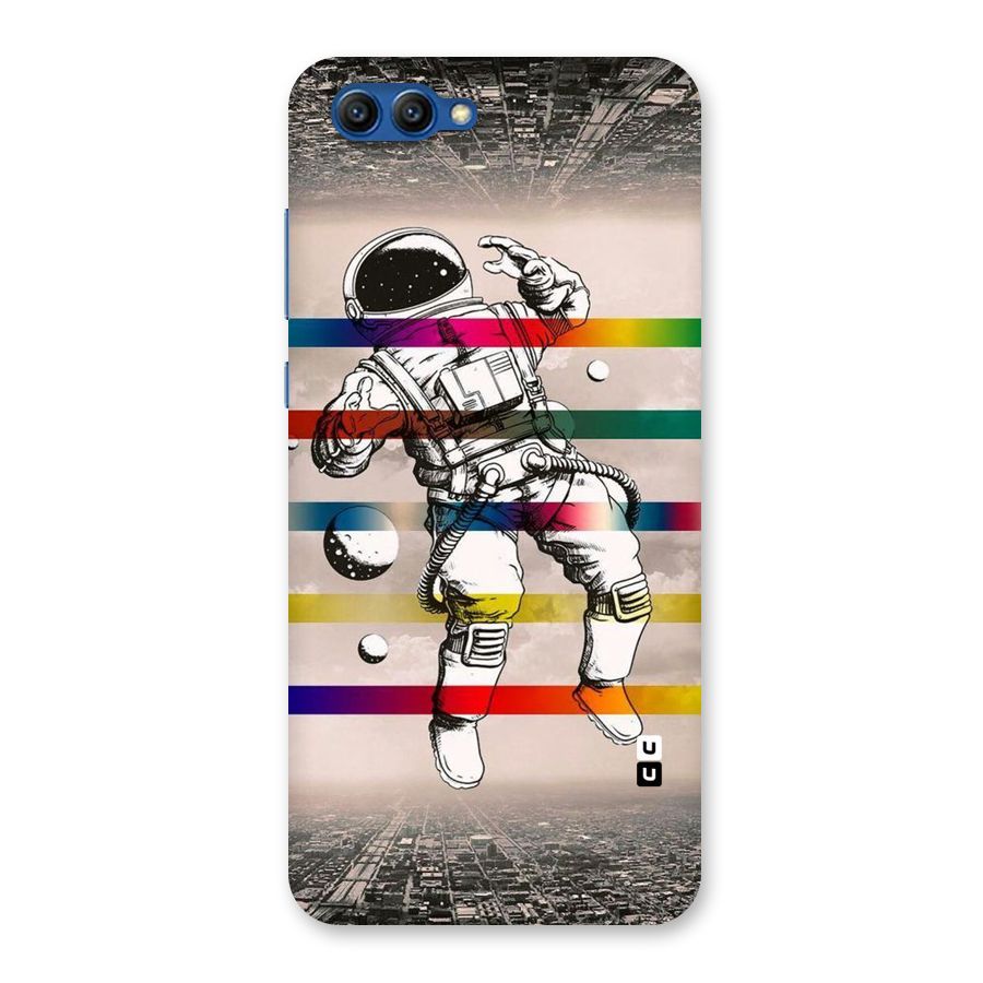 Spaceman Rainbow Stripes Back Case for Honor View 10